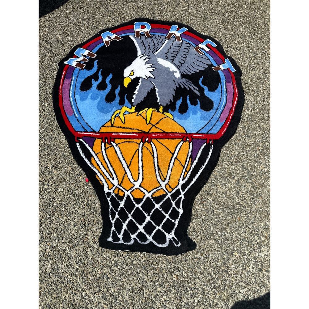 MARKET Dunking Eagle Rug Basketball Streetwear Carpet  Rug 4’ x 5.5’